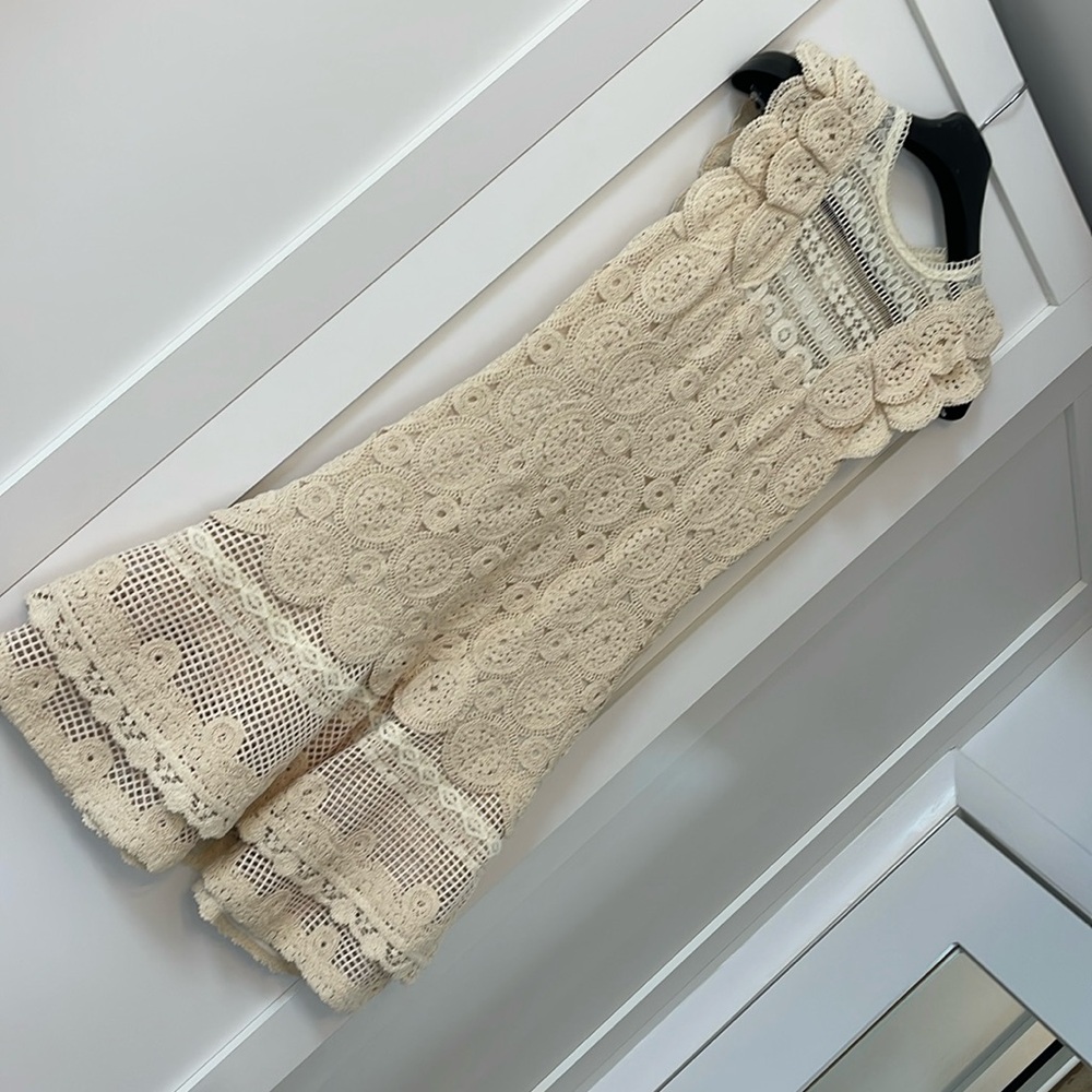 Jonathan simkhai macrame ruffle dress